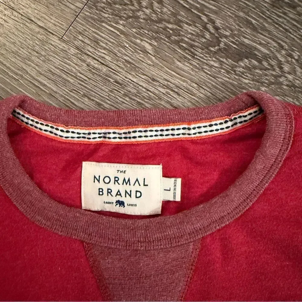 The Normal Brand Red Crewneck Sweatshirt New